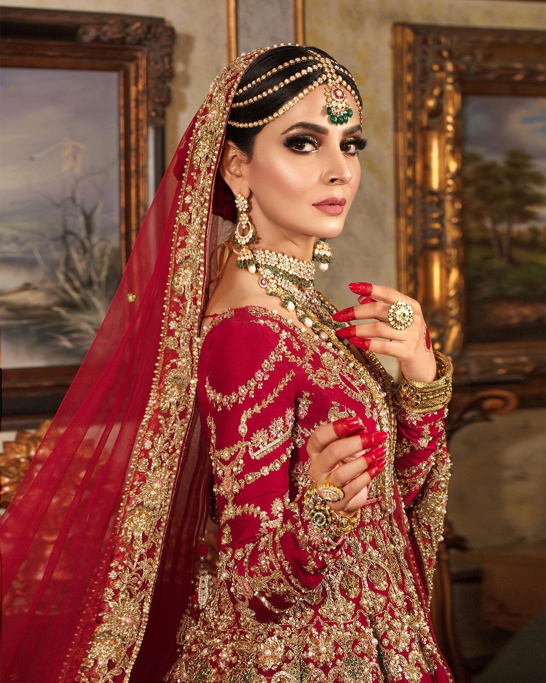 Saba Qamar Gorgeous heavy Bridal Jora